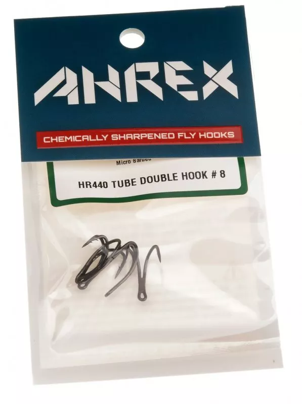 AHREX HR440 HOOK - Fly Tying Double Tube Fly Hooks Salmon Steelhead 5 Pack  NEW!