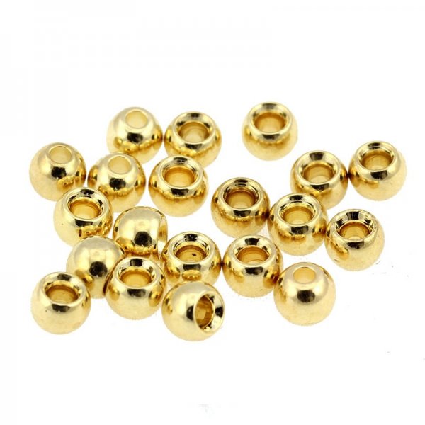 GOLD HEAD BRASS BEADS 4mm approx 50 for Fly Tying 