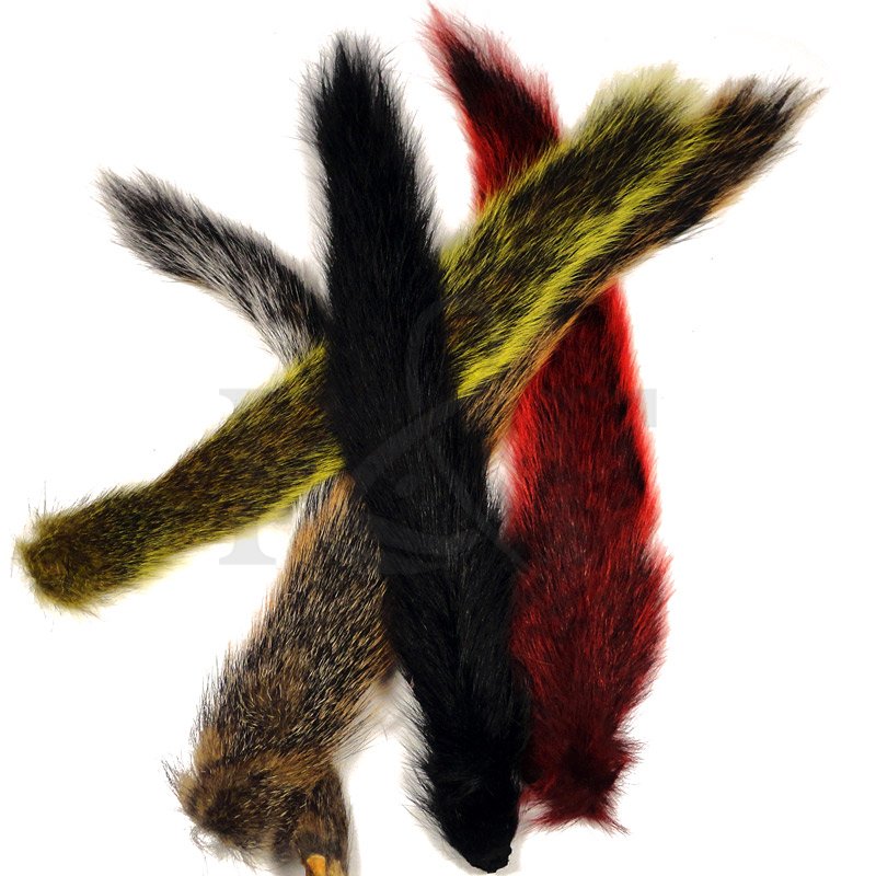 - Fly Tying Red Black Green Blue Purple Yellow Natural SQUIRREL TAIL 