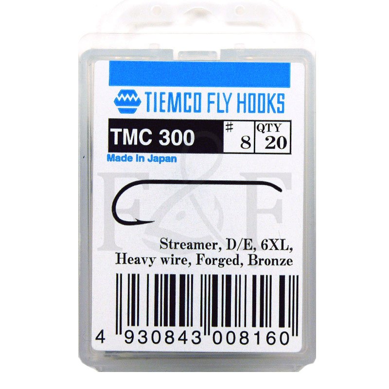 100 Tiemco Fly Tying Hooks, TMC 300, Size 8 , NEW