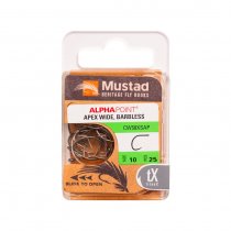 Mustad® Heritage CW58XS Barbless Curved Wide Gap Dry Fly