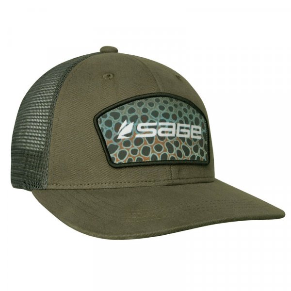 Sage® Patch Trucker Green Brown Trout