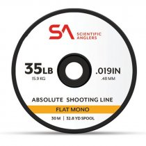Scientific Anglers® Absolute Shooting Line Flat Mono - 30m - 50lb - Optic Green