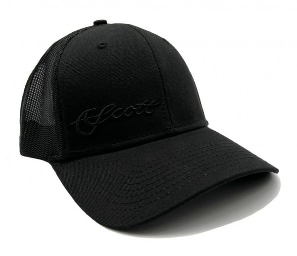 Scott® All Black out Mesh Hat with Black 3d Script