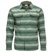 Simms® Gallatin Flannel Shirt - Moss Stripe - L