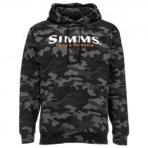 Simms® Logo Hoody - Woodland Camo Carbon - M