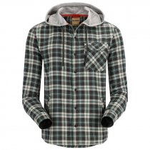 Simms® Santee Flannel Hoody - Forest/Carbon Cmp - L
