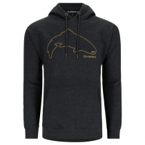 Simms® Trout Outline Hoody - Charcoal Heather - 3XL