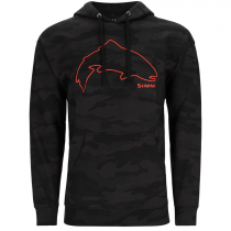 Simms® Trout Outline Hoody - Woodland Camo Carbon - 3XL