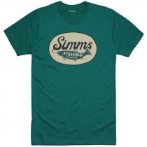 Simms® Trout Wander T-Shirt - Dark Teal Heather - XXL